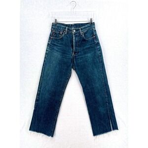 Vintage LEVIS Red line Selvedge Size 30 Blue Cropped Ankle Faded LVC 503 B 90s